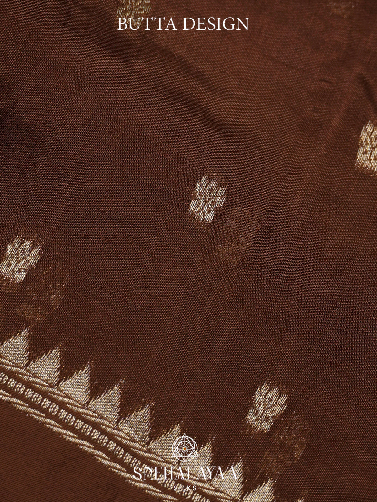 Brown Banaras Raw Silk Saree