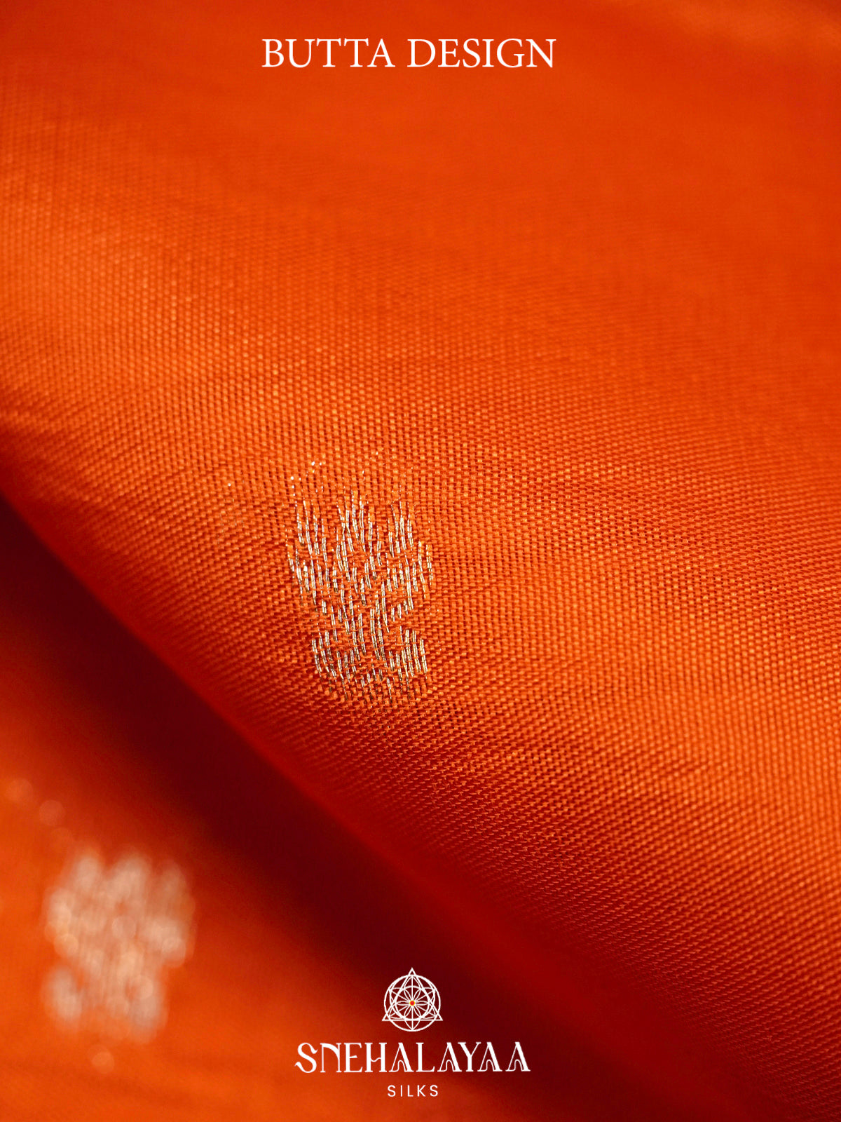 Orange Banaras Raw Silk Saree