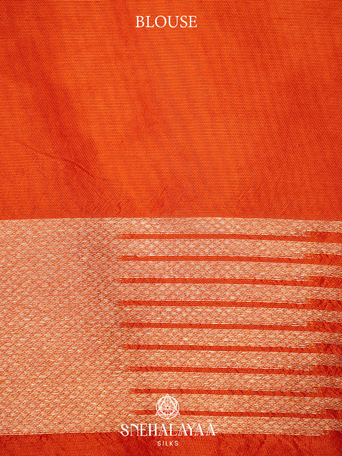 Orange Banaras Raw Silk Saree