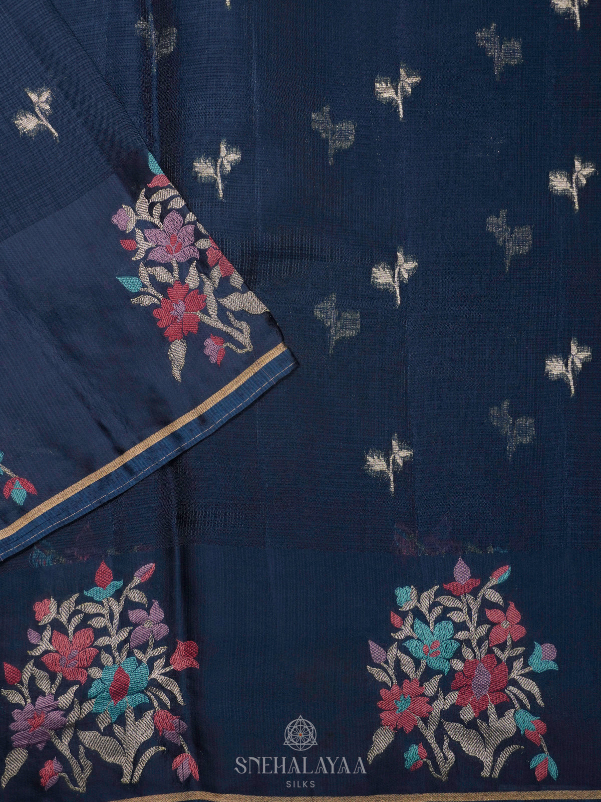 Navy Blue Kota Saree