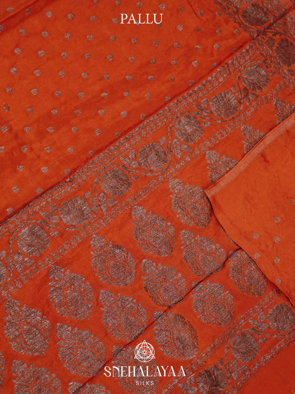 Rust Orange Banaras Saree