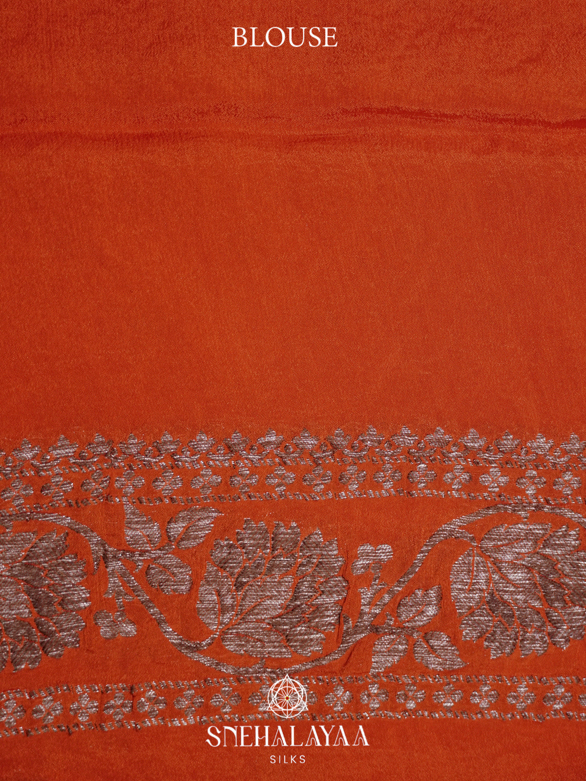 Rust Orange Banaras Saree