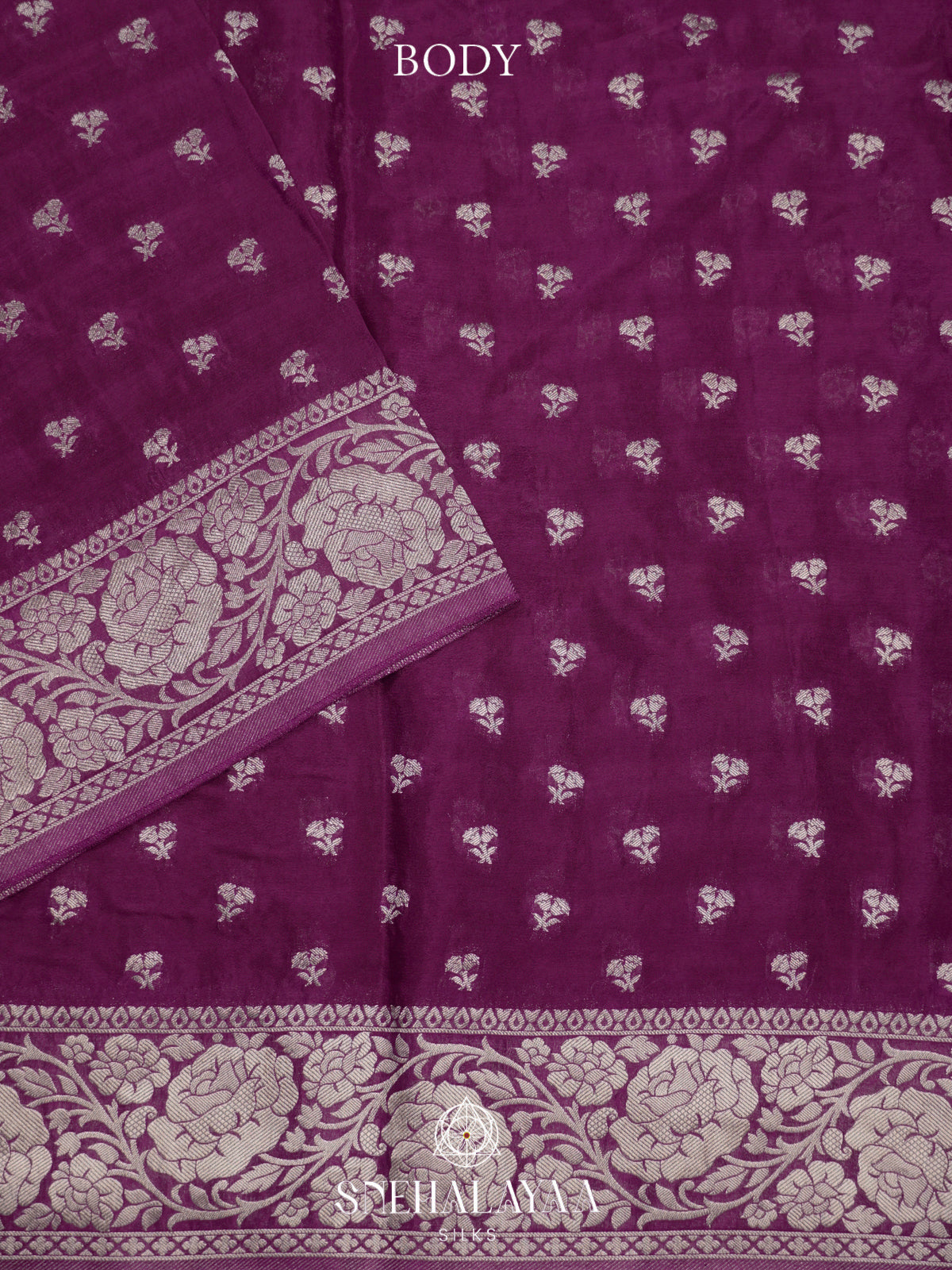 Magenta Banaras Saree