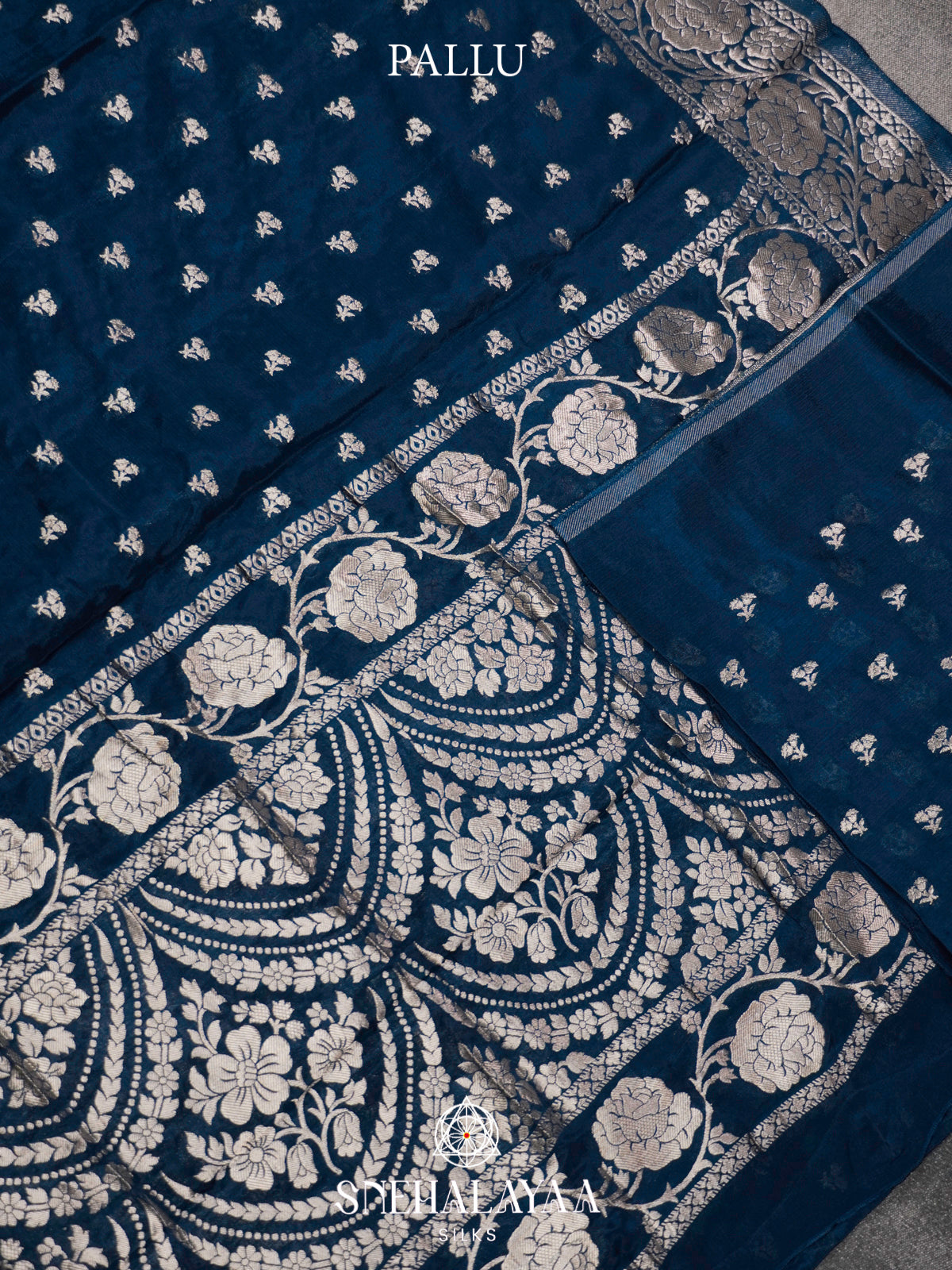 Navy Blue Banaras Saree