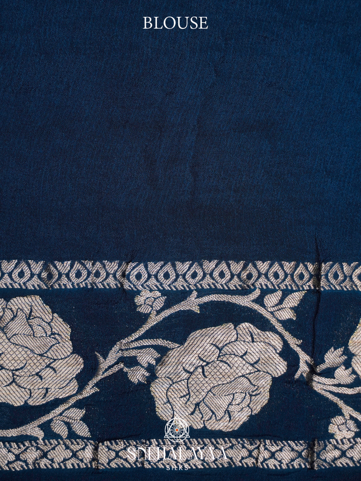 Navy Blue Banaras Saree