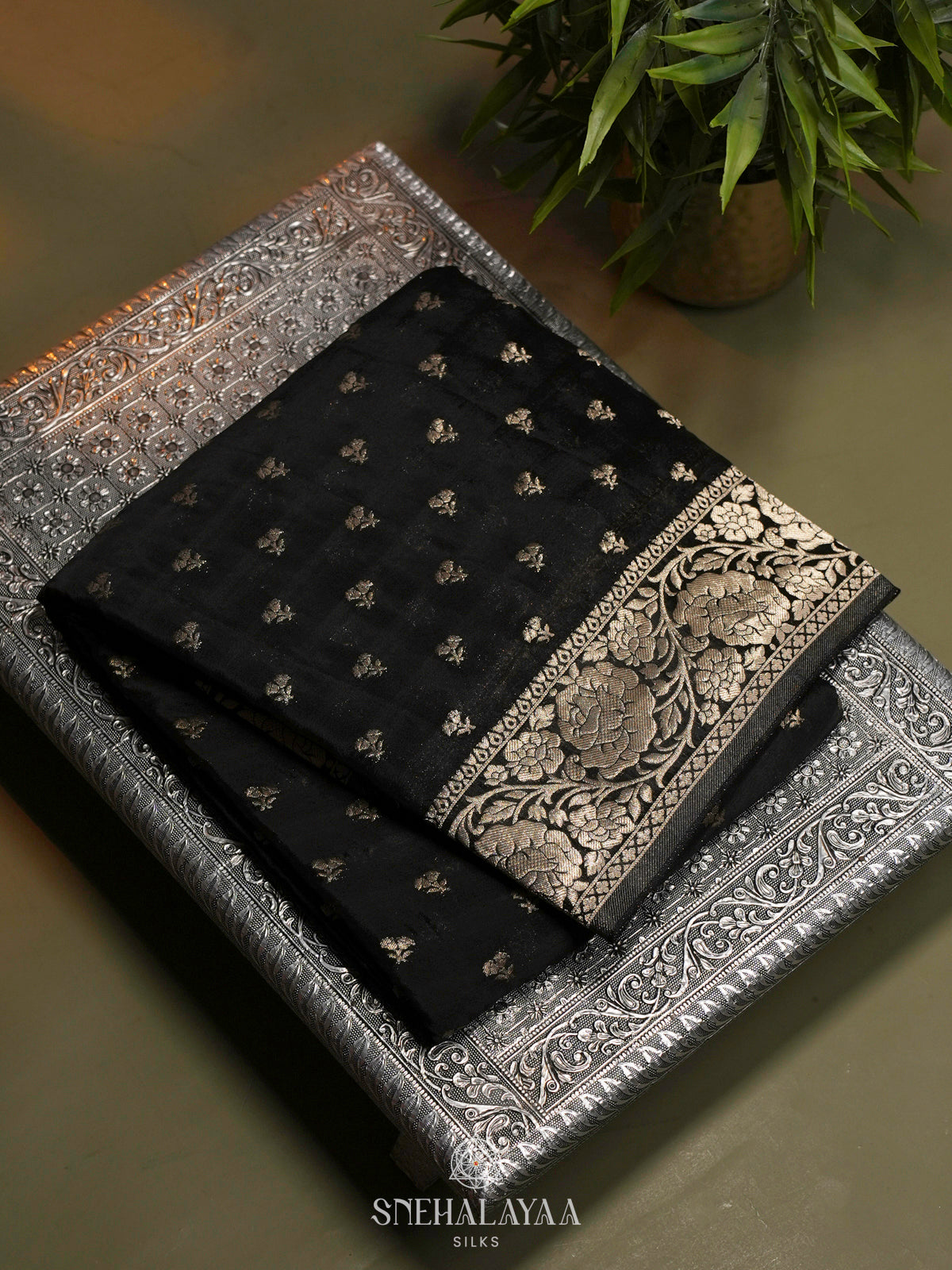 Black Banaras Saree