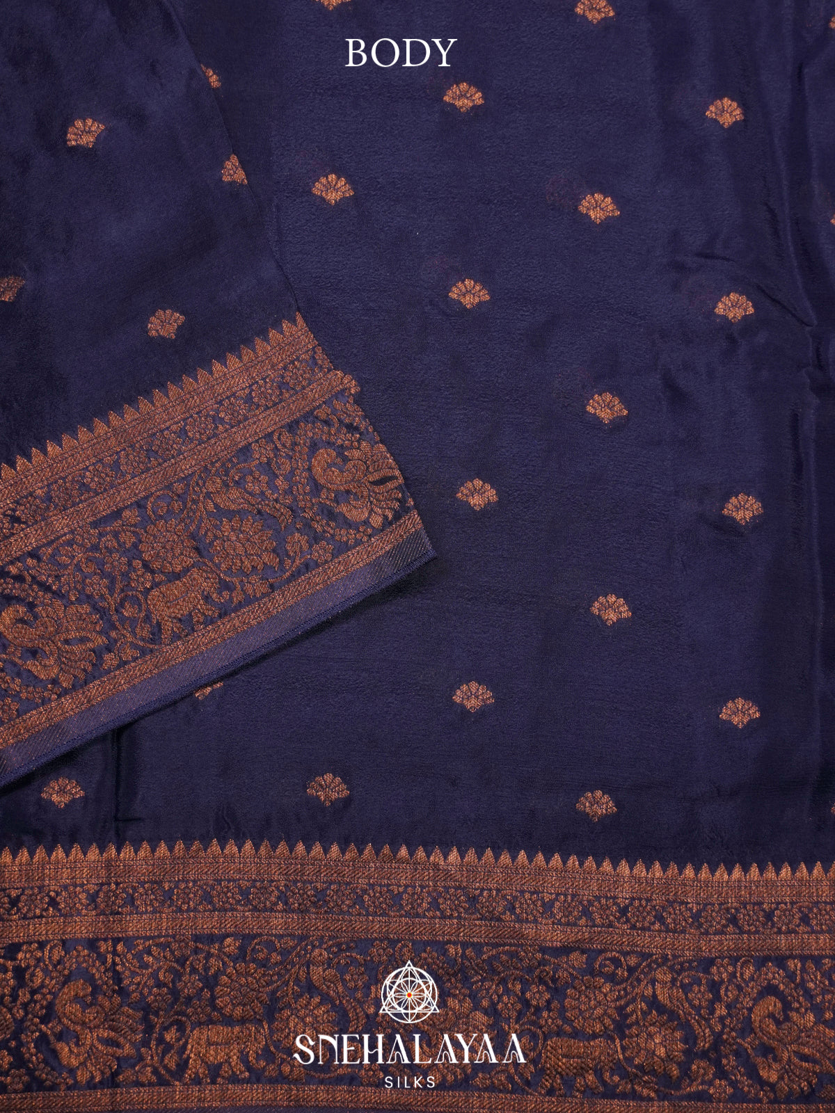 Navy Blue Banaras Saree