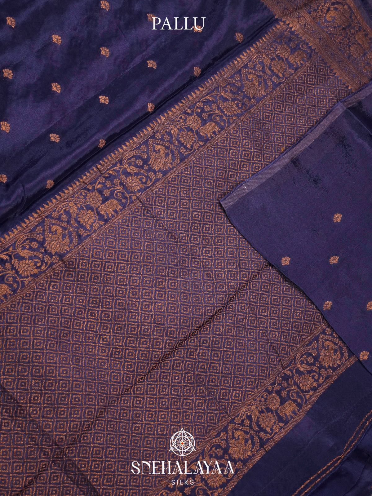 Navy Blue Banaras Saree