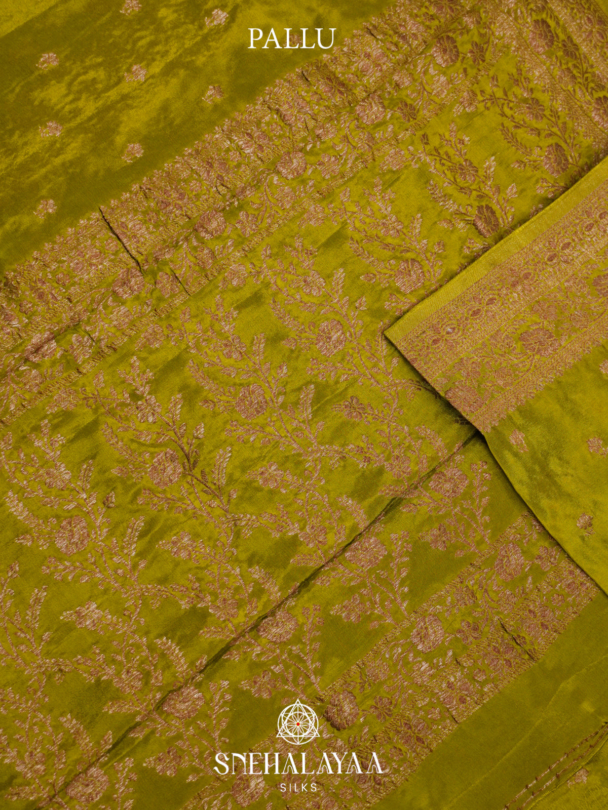 Lime Green Banaras Saree