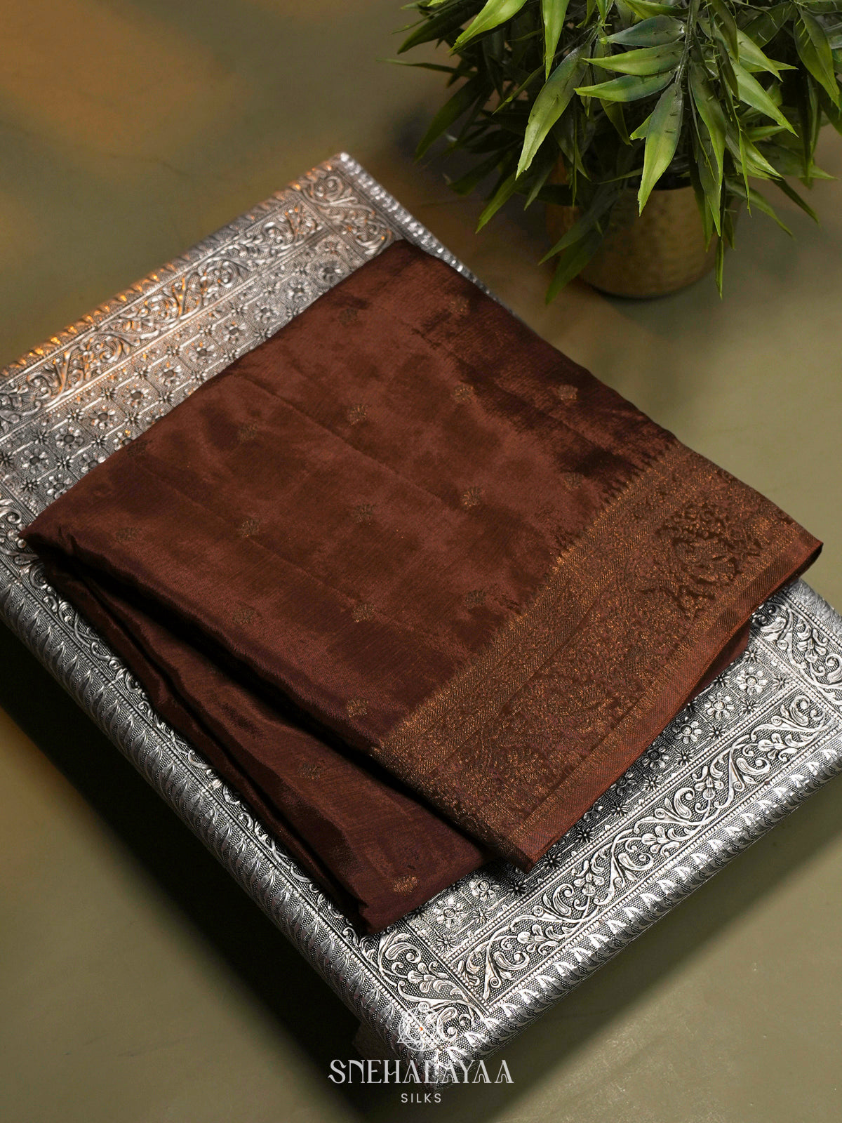 Brown Banaras Saree