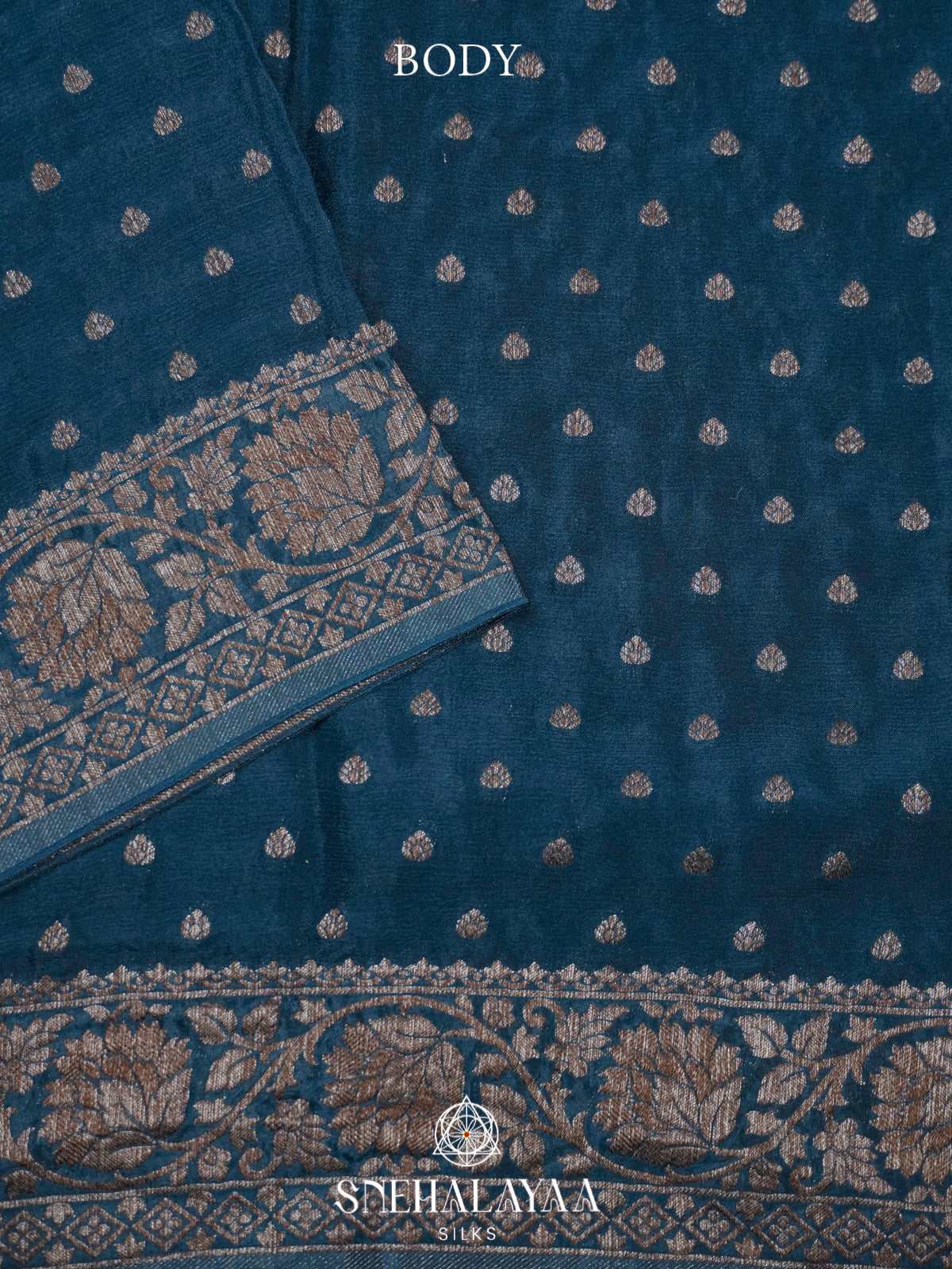 Peacock Blue Banaras Saree