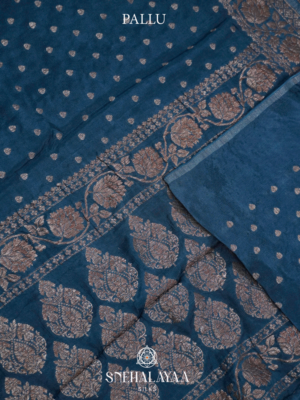 Peacock Blue Banaras Saree