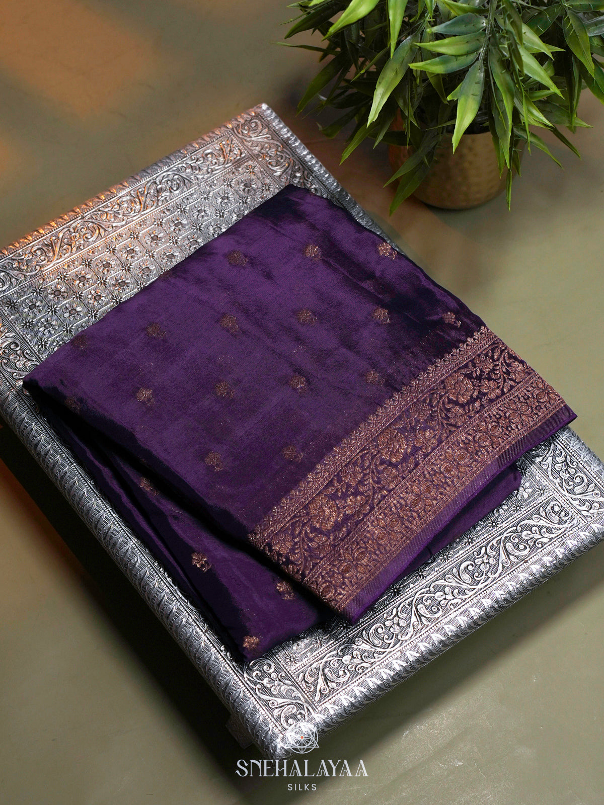 Purple Banaras Saree
