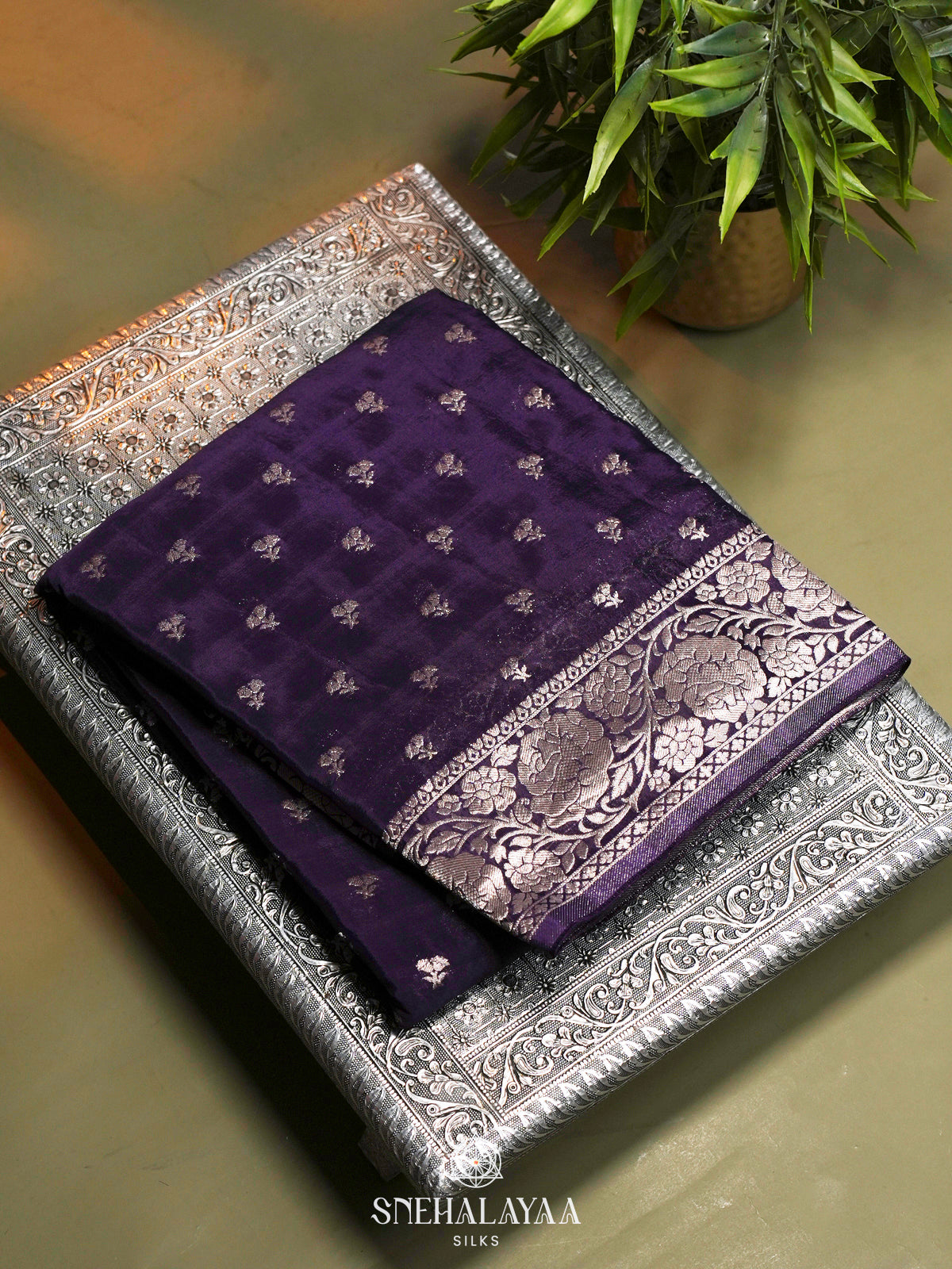 Purple Banaras Saree