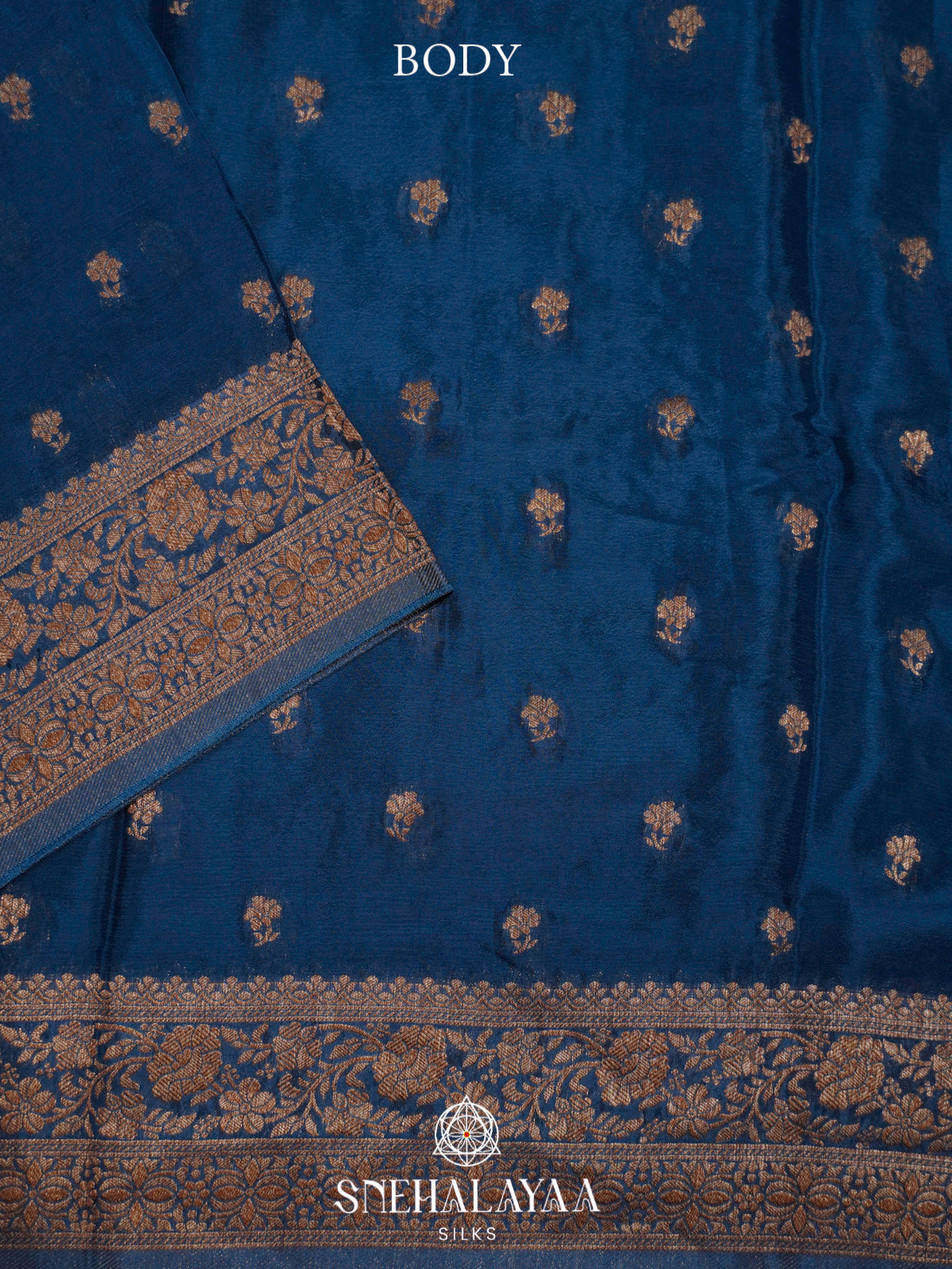 Peacock Blue Banaras Saree
