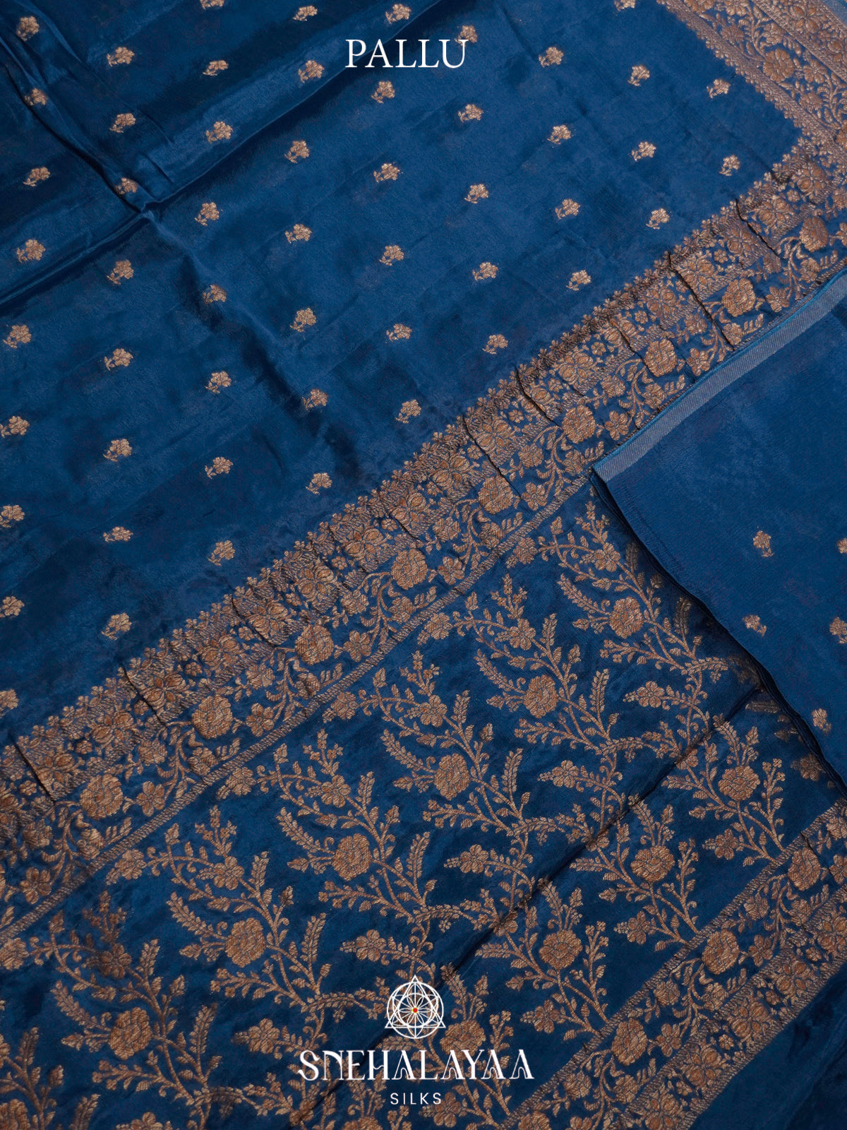 Peacock Blue Banaras Saree