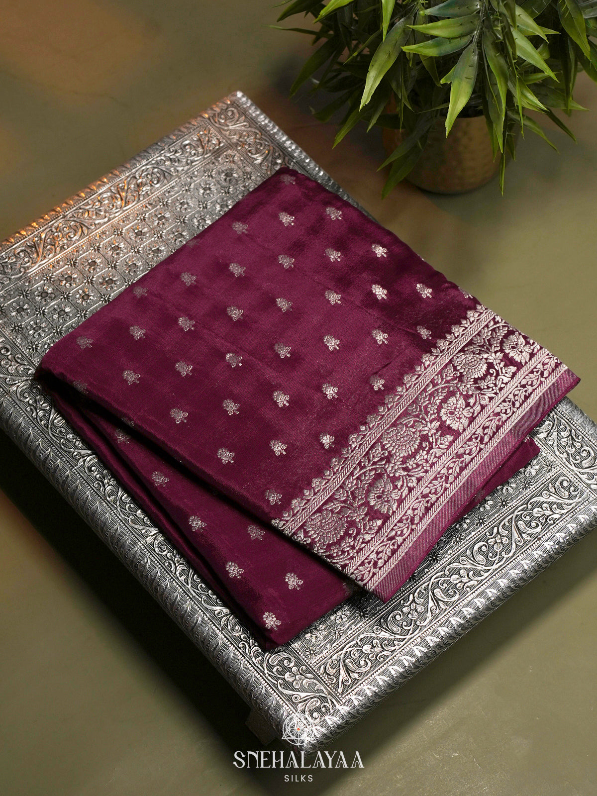 Wine Banaras Saree