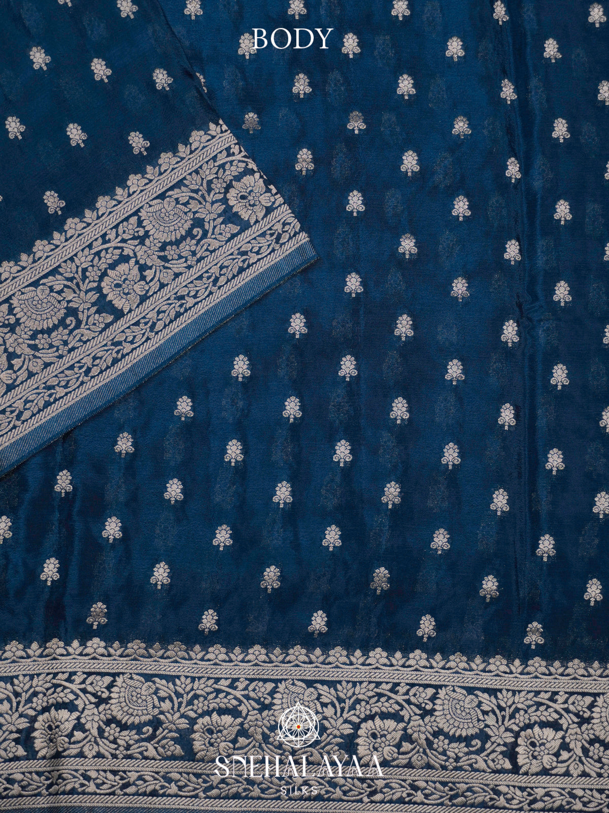 Peacock Blue Banaras Saree