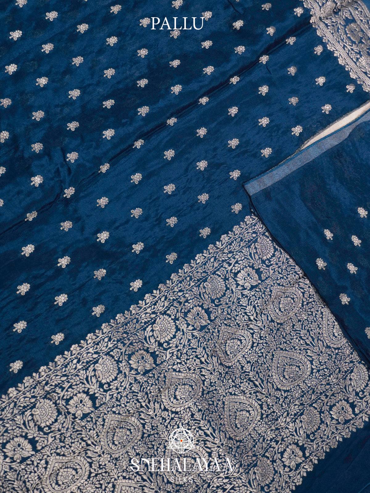 Peacock Blue Banaras Saree