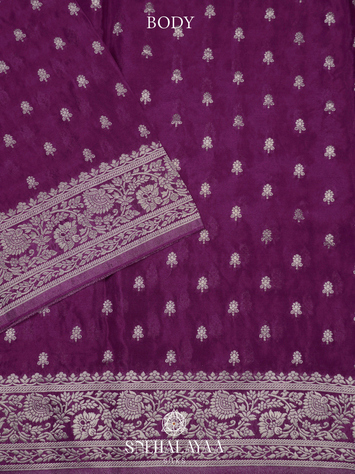 Magenta Banaras Saree