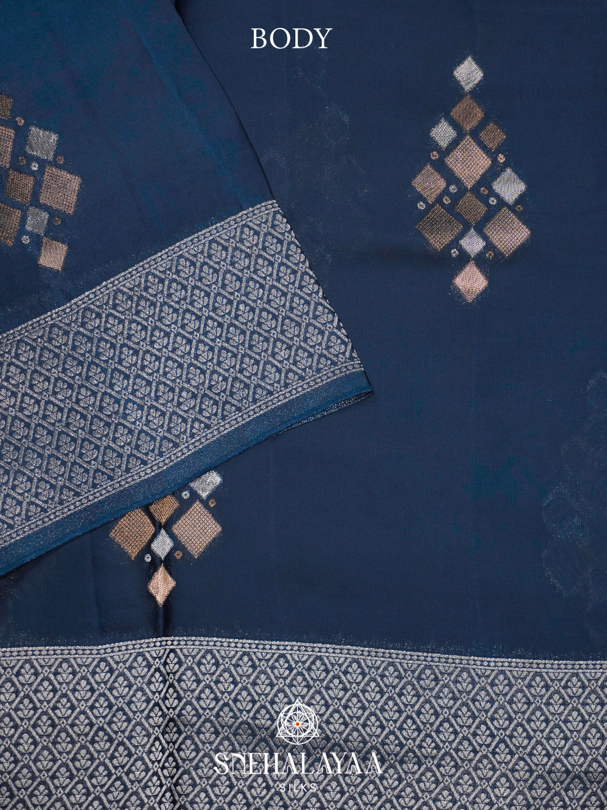 Peacock Blue Banaras Saree