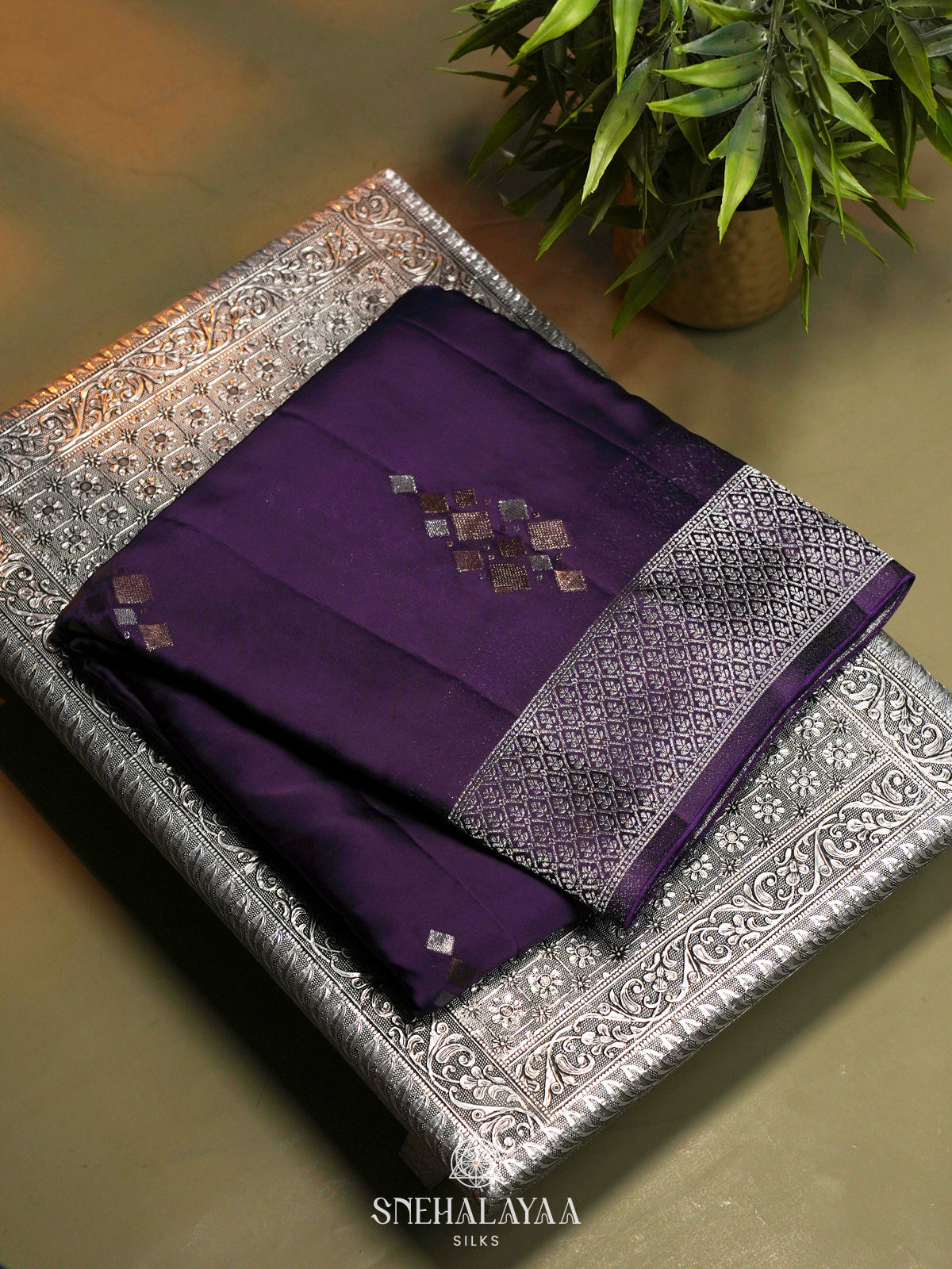 Purple Banaras Saree