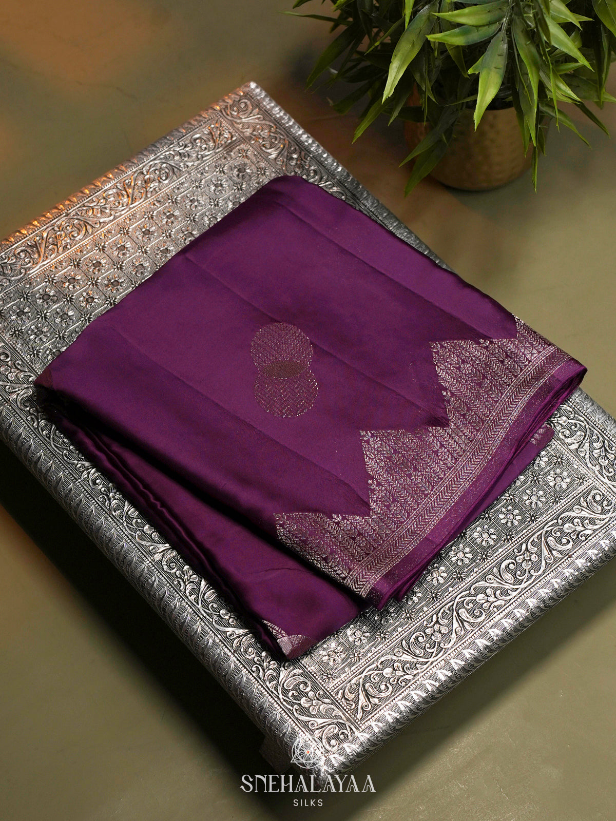 Magenta Banaras Saree