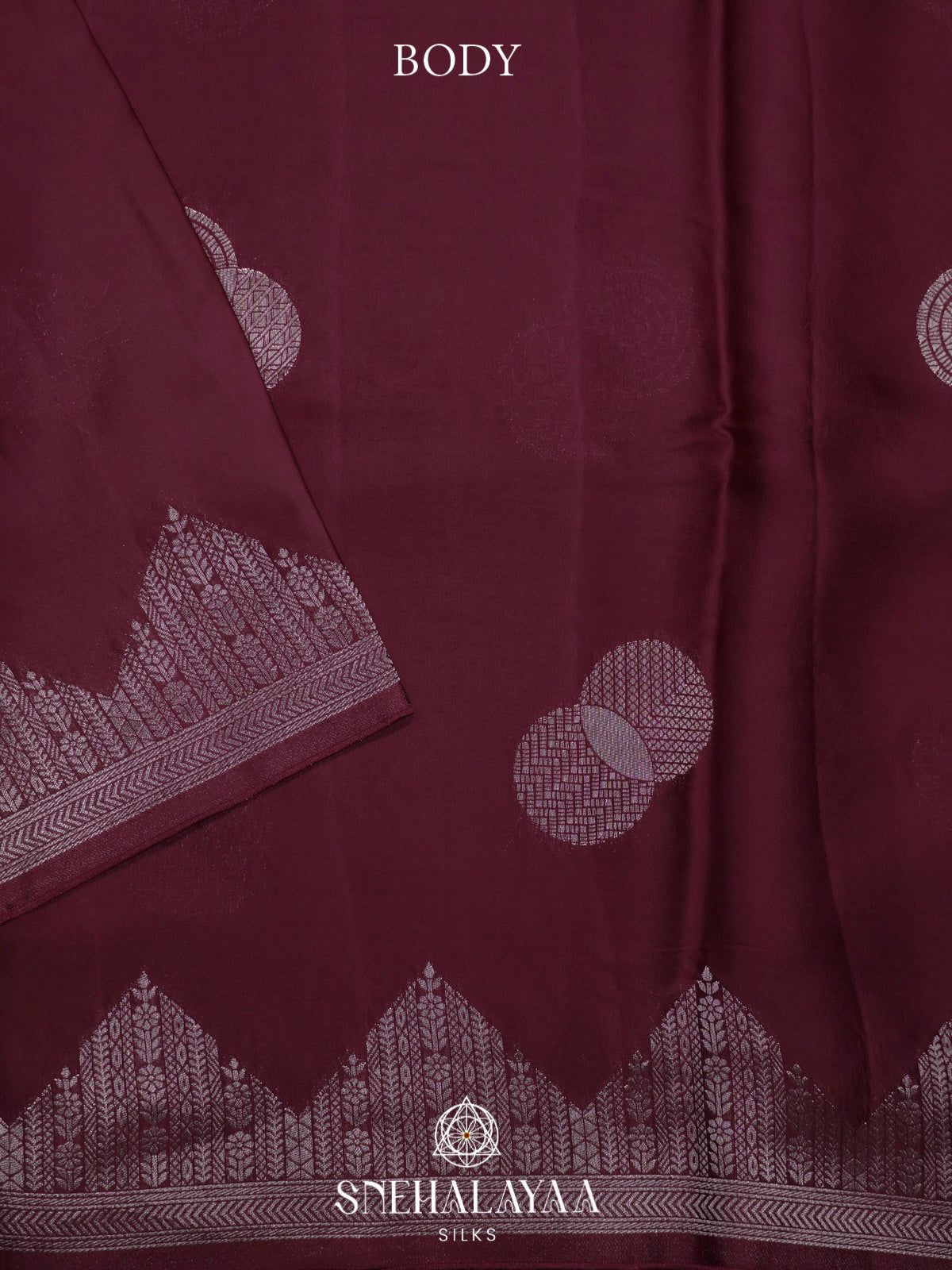 Burgundy Banaras Saree