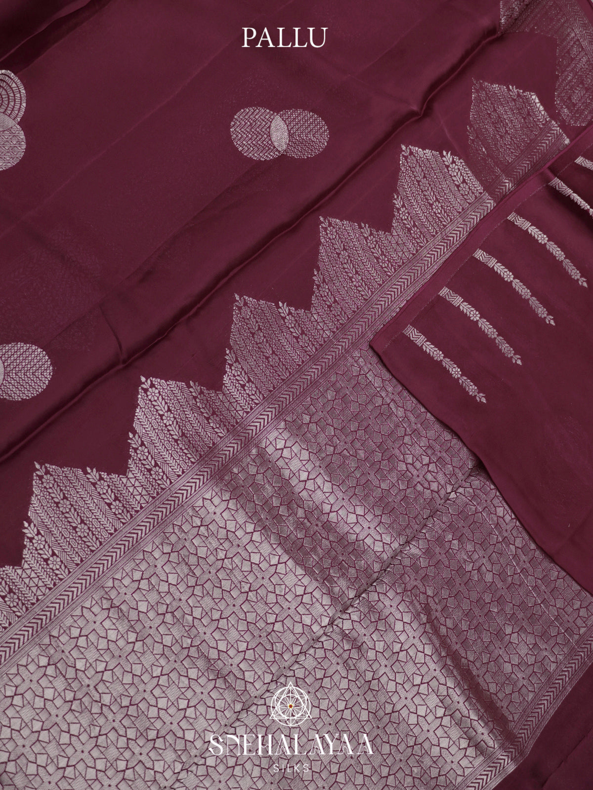 Burgundy Banaras Saree