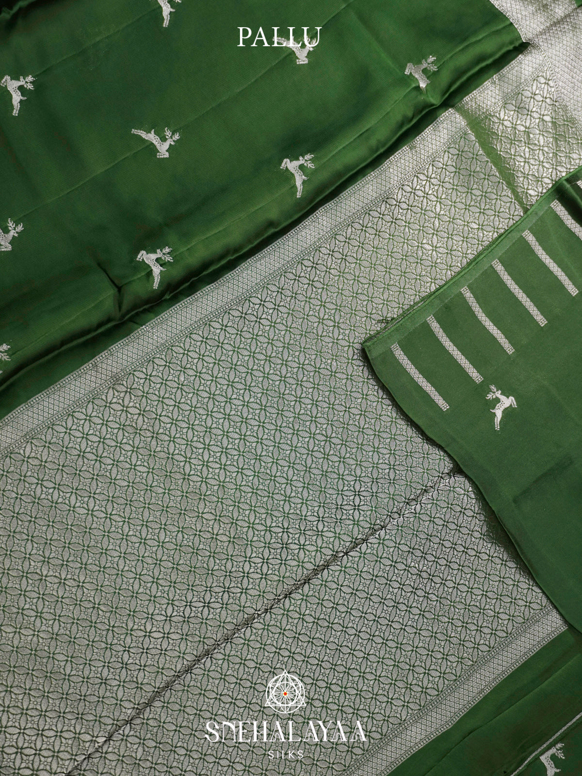 Forest Green Banaras Saree
