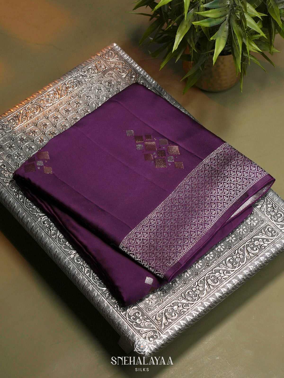 Purple Banaras Saree