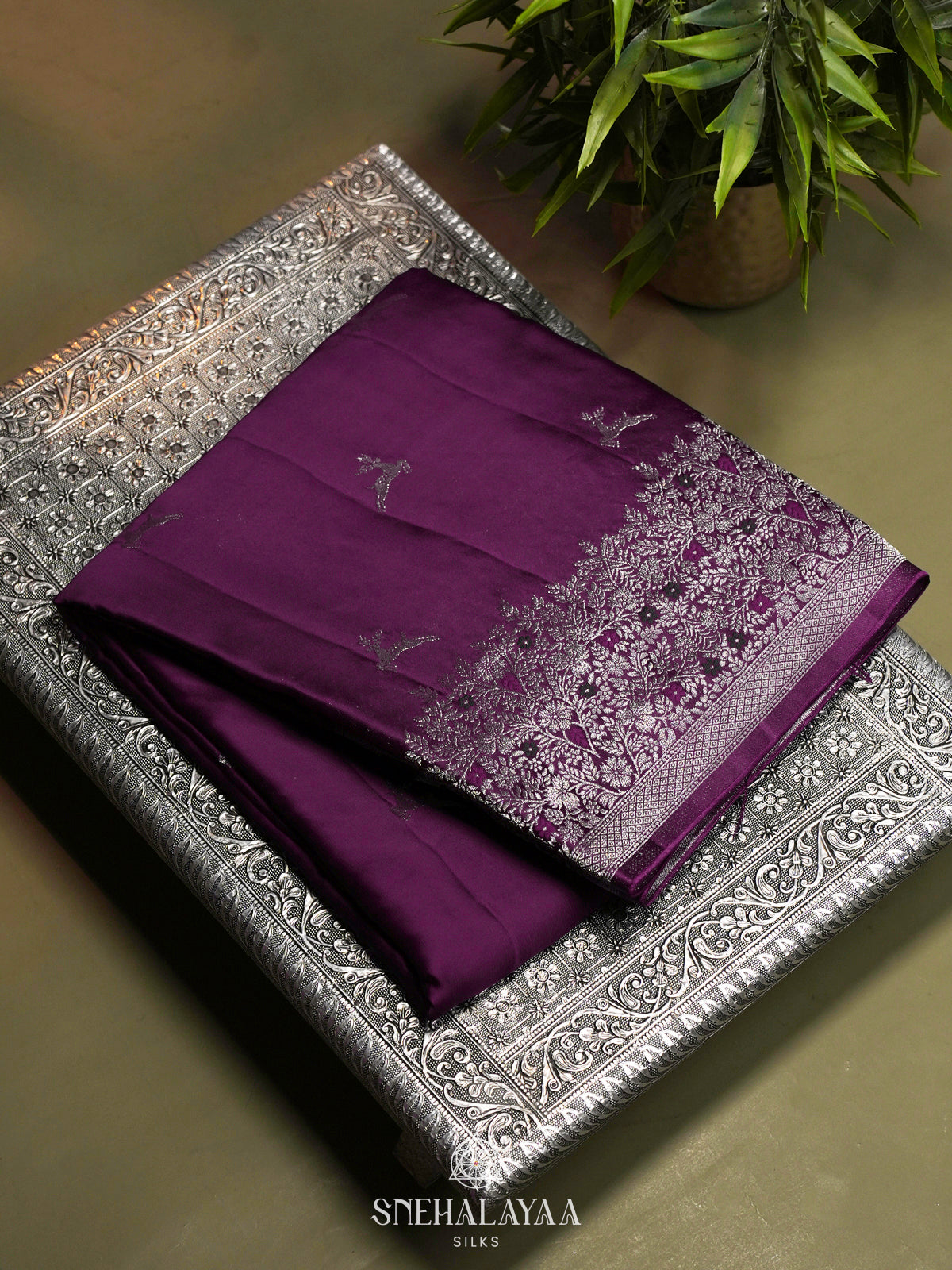 Purple Banaras Saree