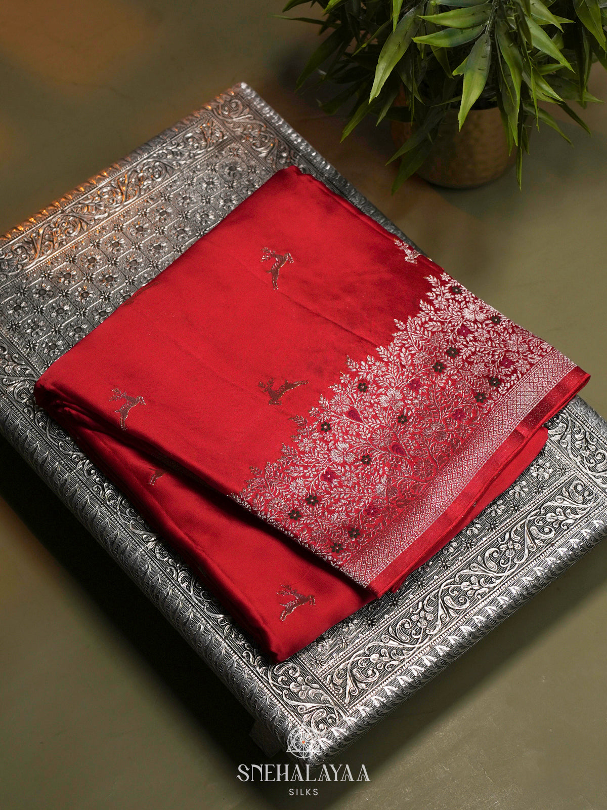 Red Banaras Saree