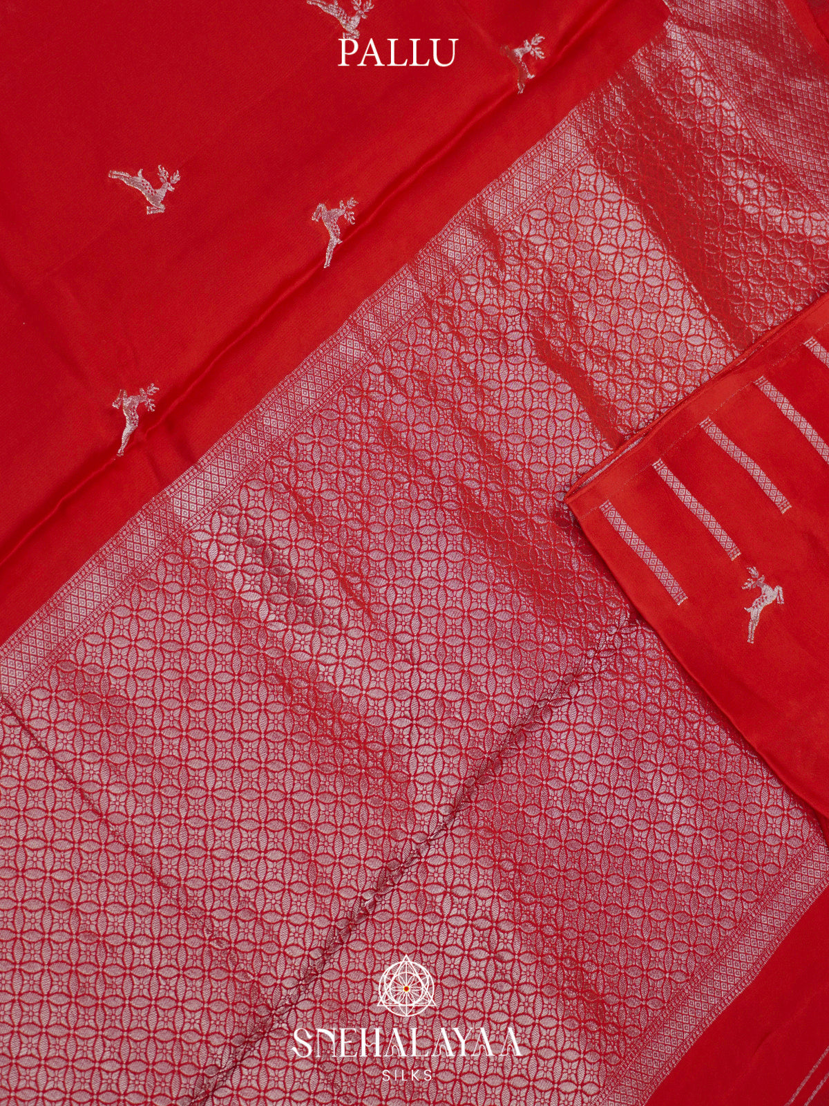 Red Banaras Saree