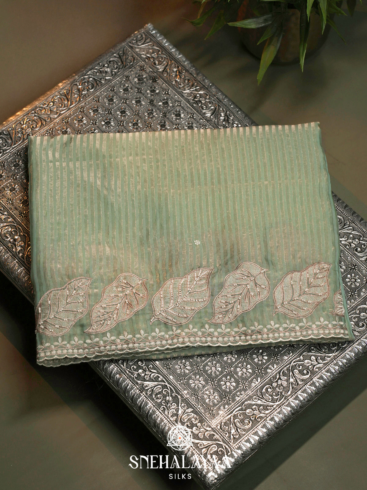 Mint Green  Designer Saree