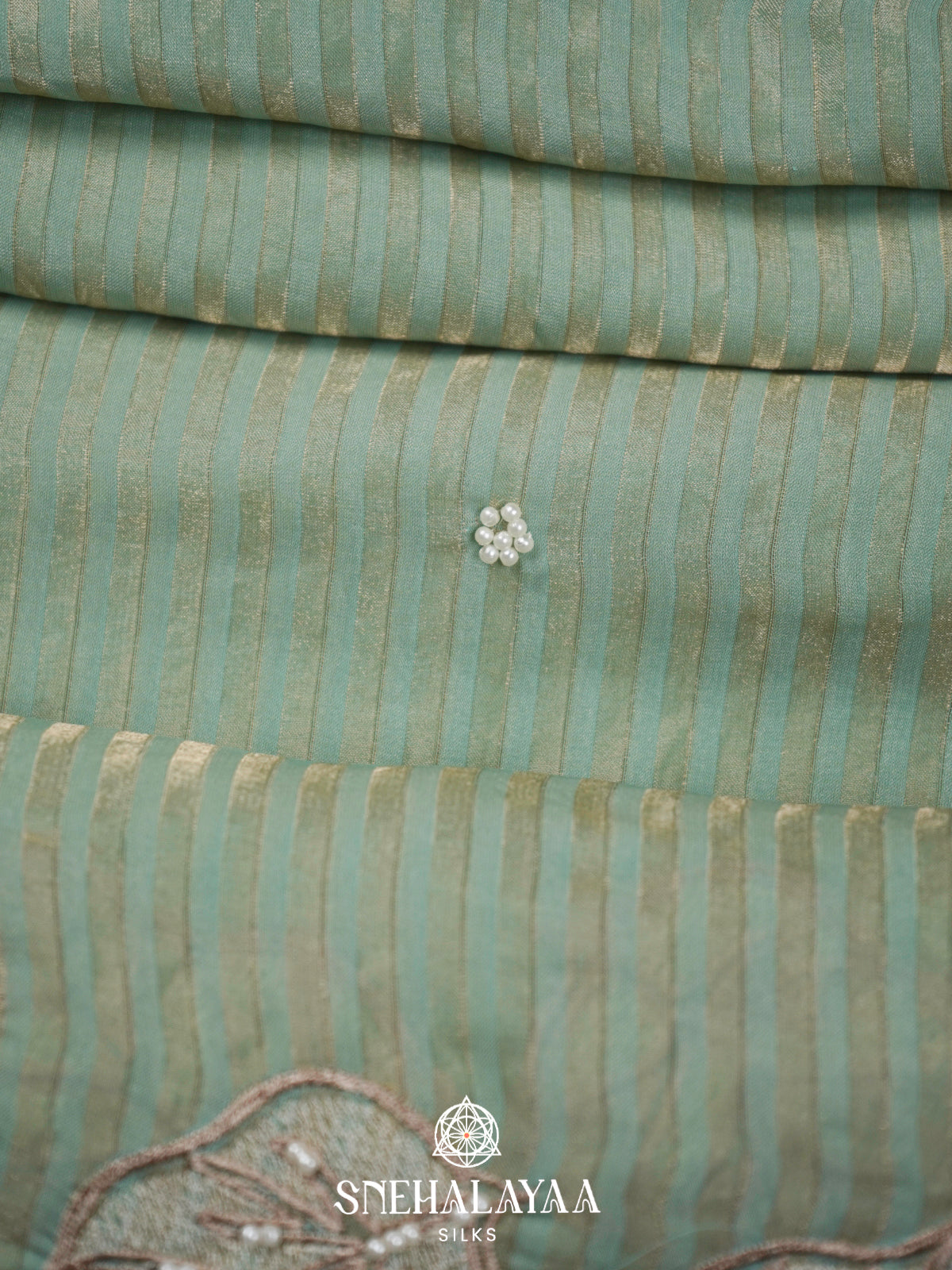 Mint Green  Designer Saree