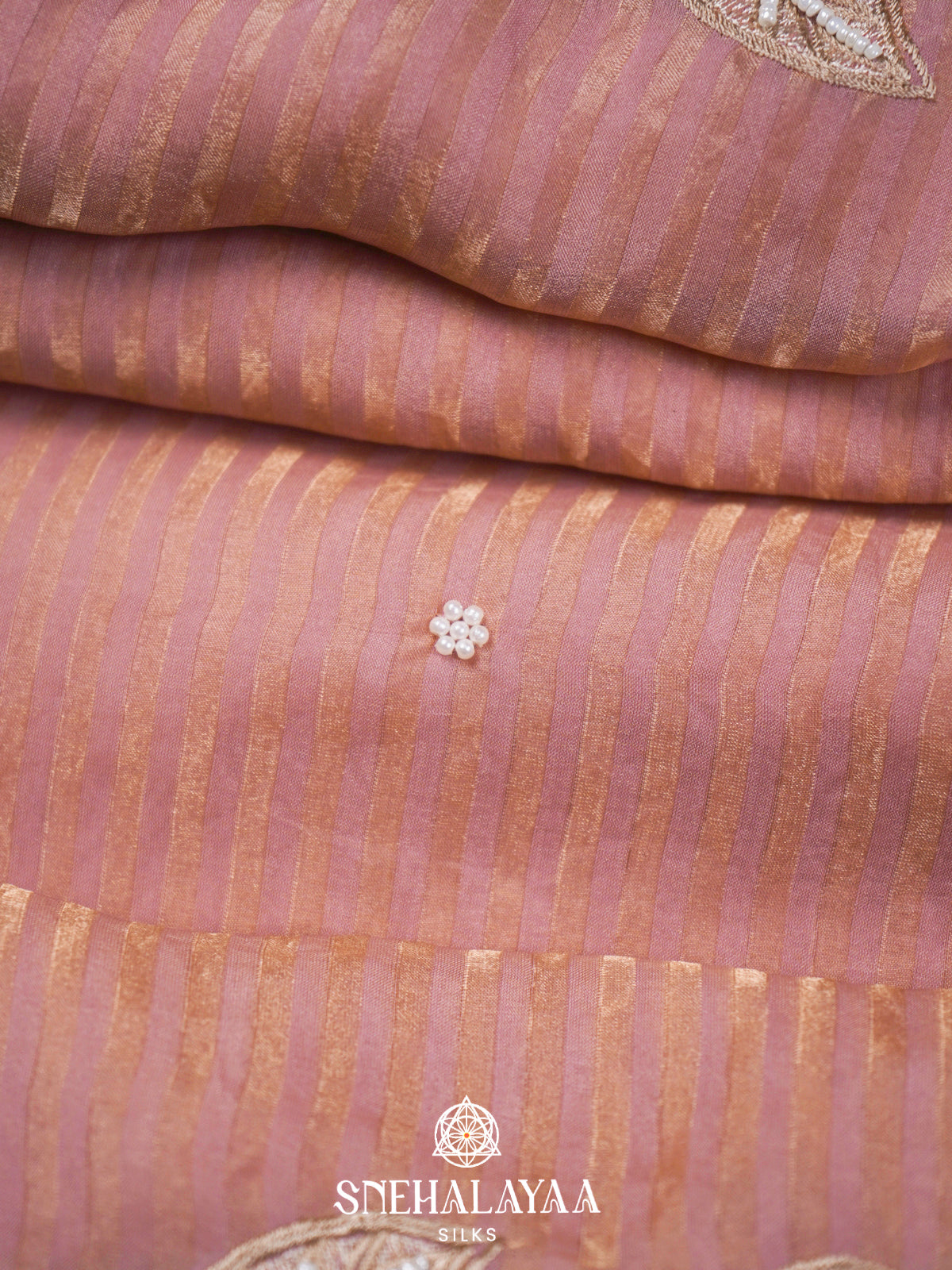 Peach  Designer Saree
