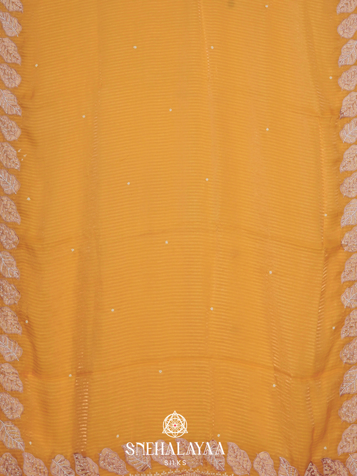 Mango Yellow  Designer Saree