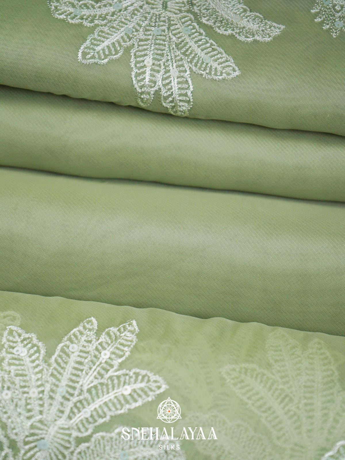 Pista Green  Designer Saree