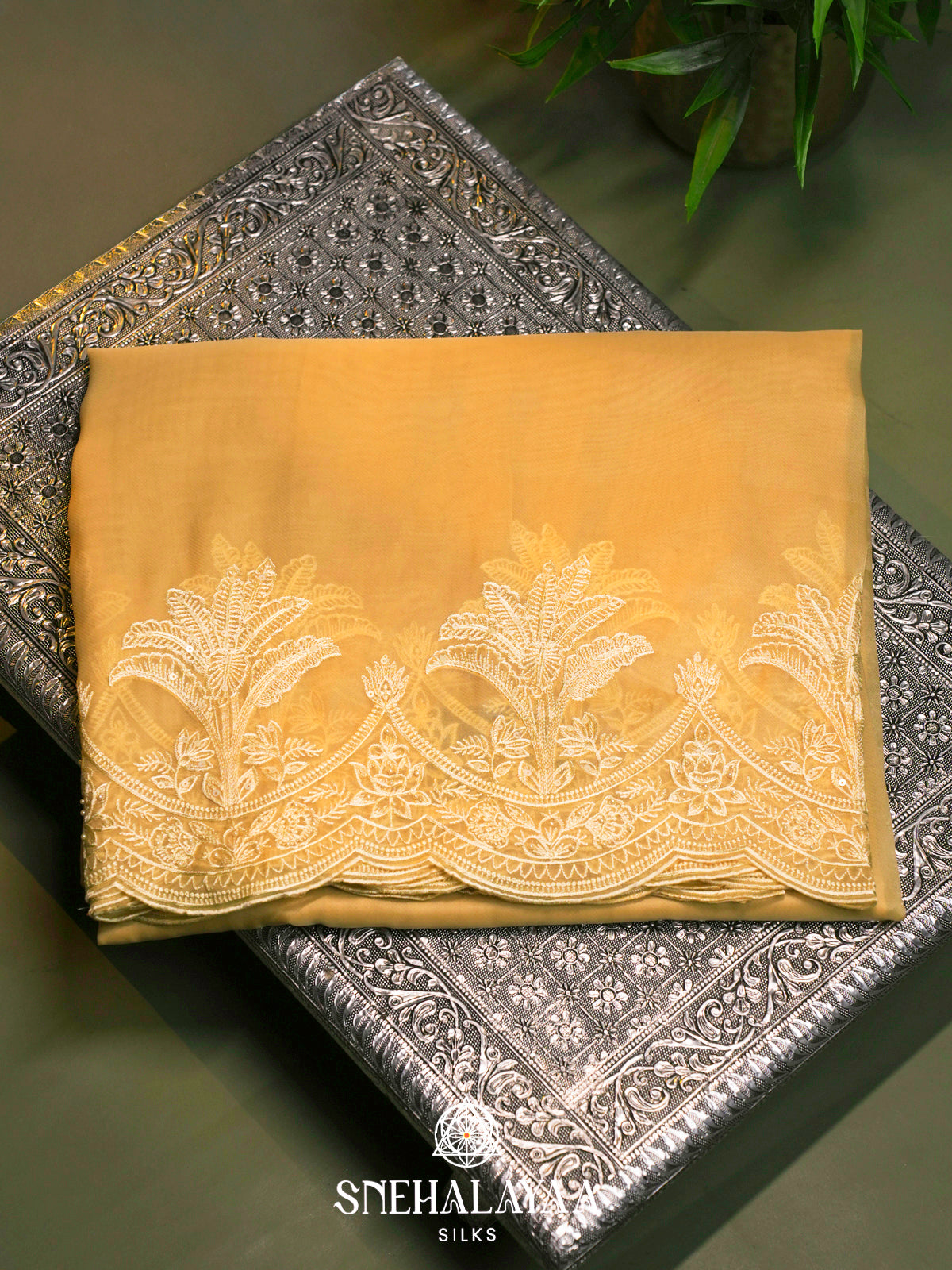 Yellow  Designer Saree