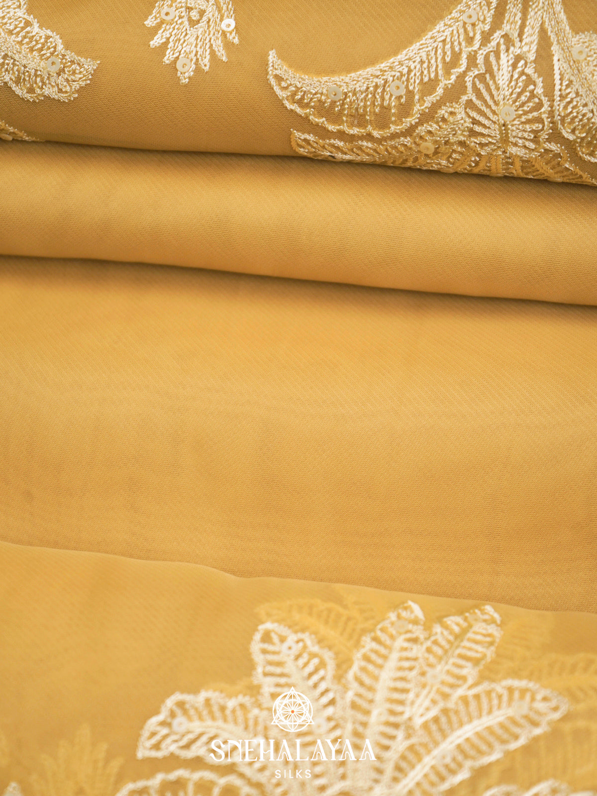 Yellow  Designer Saree