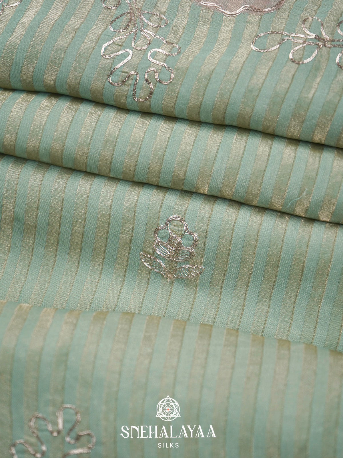 Mint Green  Designer Saree