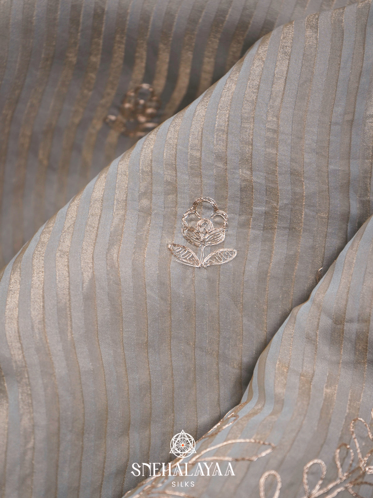 Grey  Designer Saree