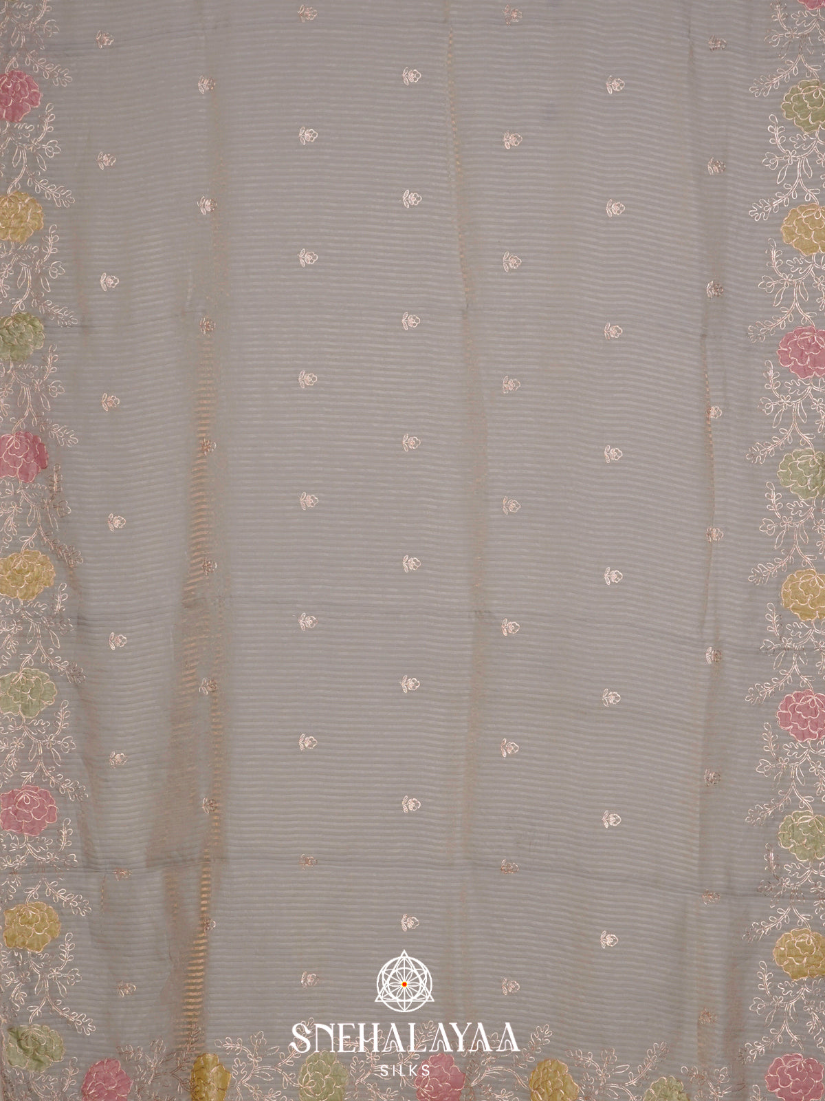 Grey  Designer Saree