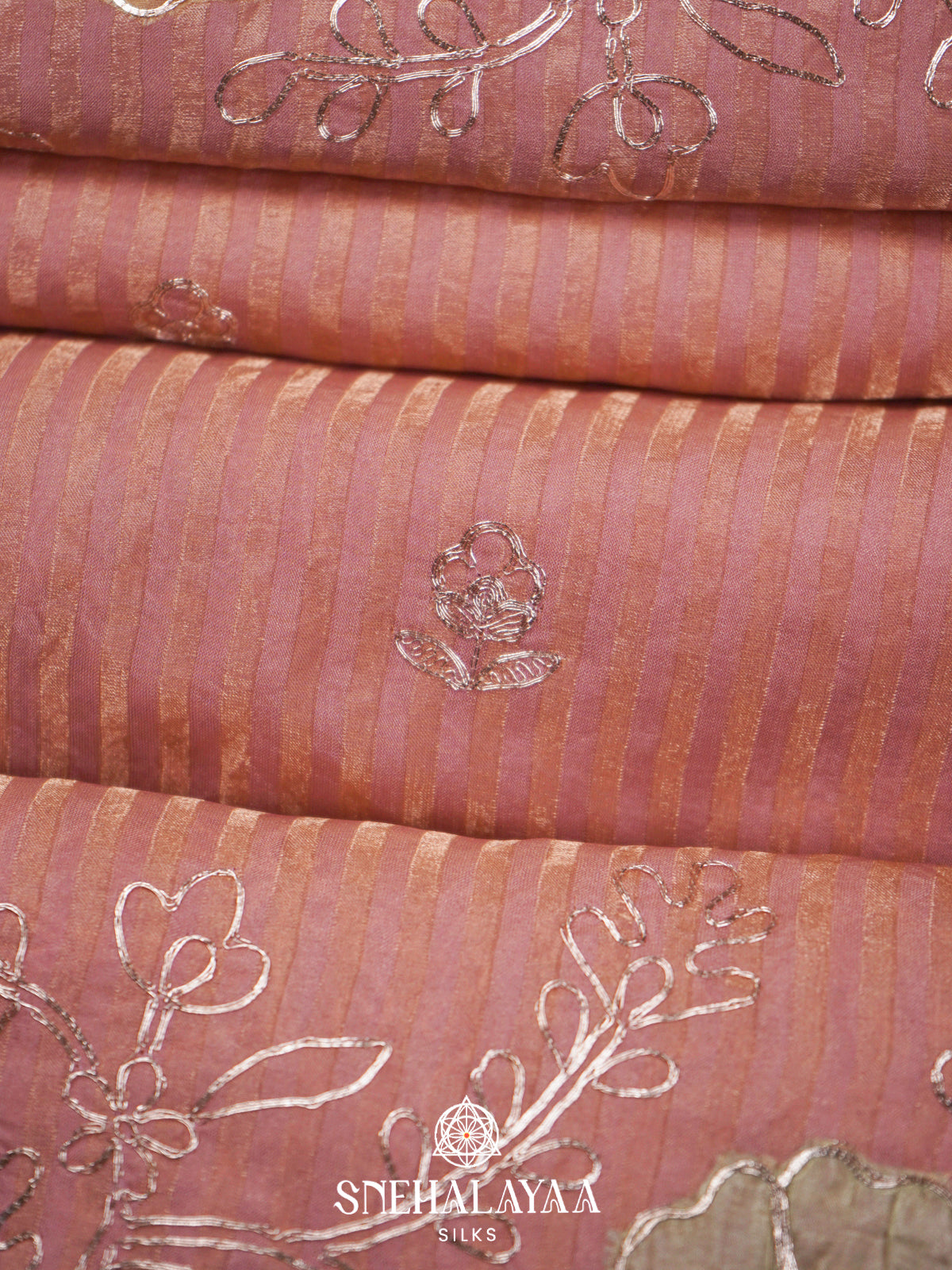 Peach  Designer Saree