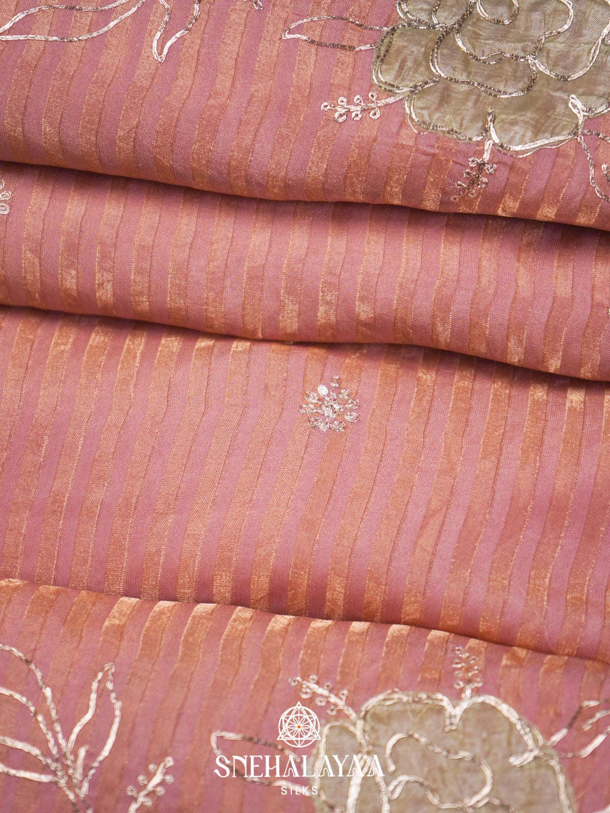 Peach  Designer Saree