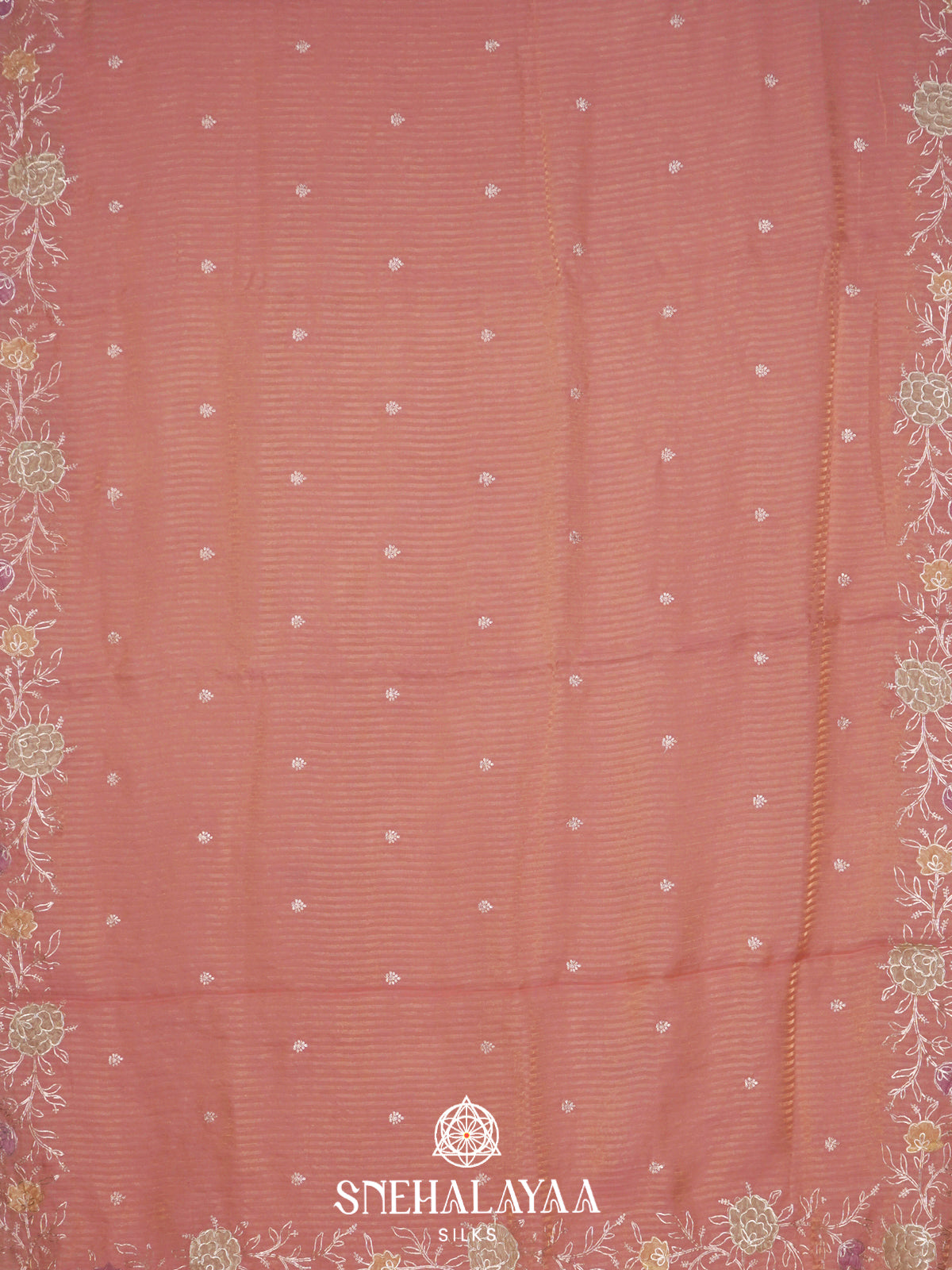 Peach  Designer Saree