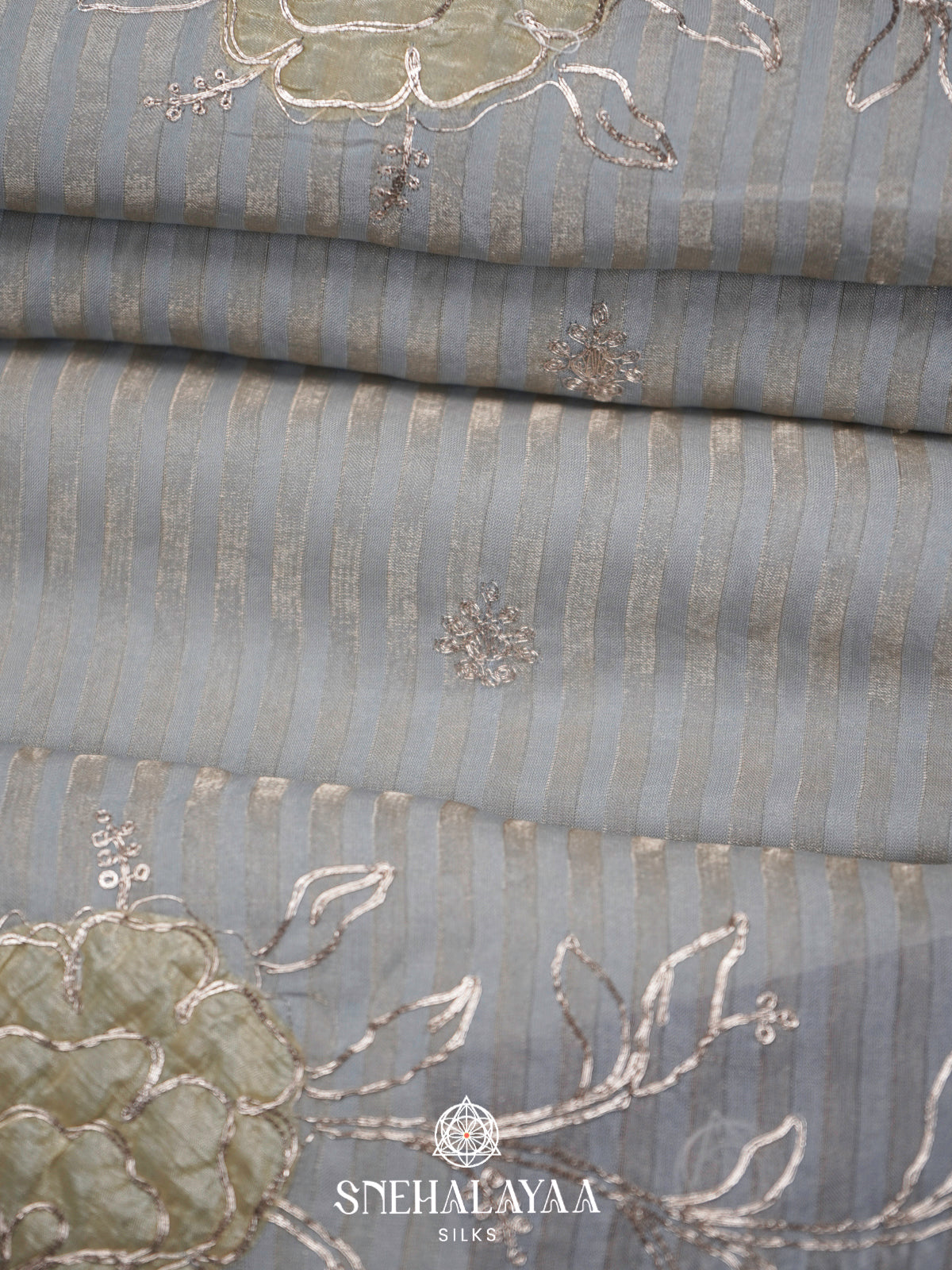 Grey  Designer Saree