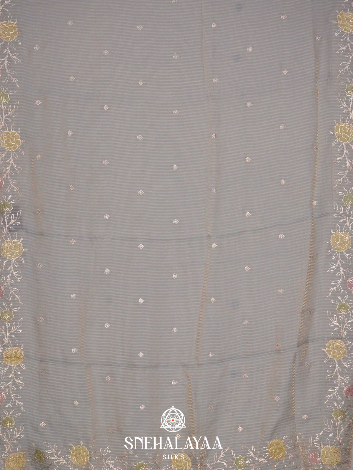 Grey  Designer Saree