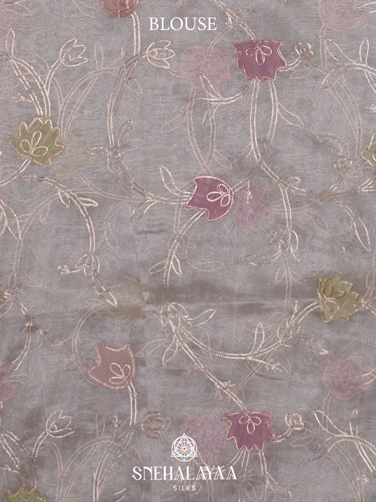 Grey  Designer Saree
